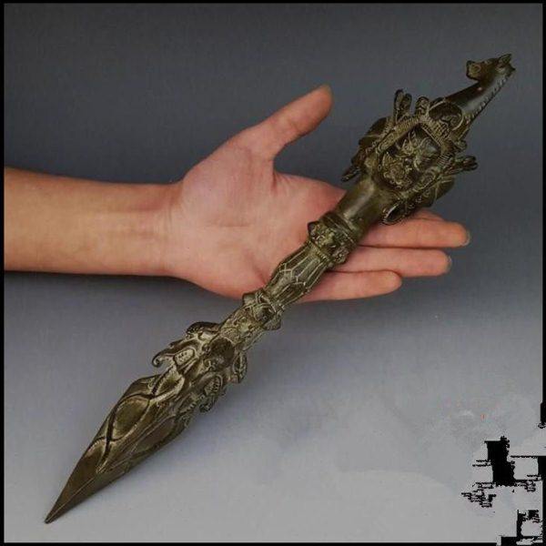 纯铜法器摆件 马头明王普巴金刚杵 降魔杵三面普巴金刚橛密宗