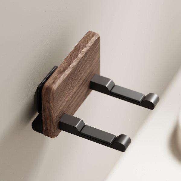 黑胡桃木吹风机置物架支架风筒收纳架子卫生间浴室厕所收纳免打孔,家庭/个人清洁工具,吹风机置物架,淘宝优惠券,粉丝福利购,淘宝优惠卷