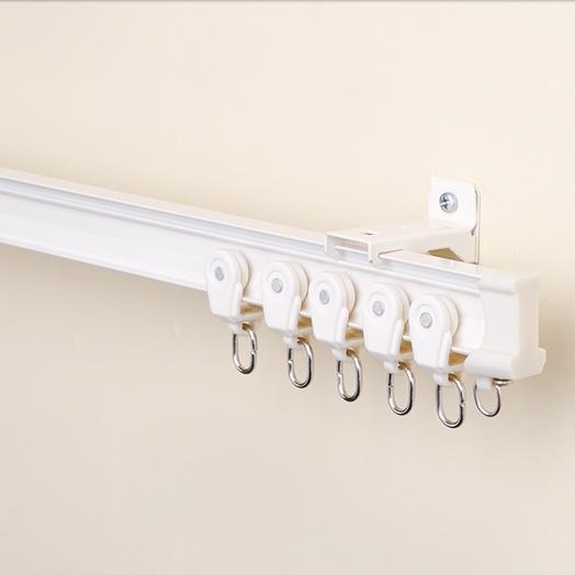 飘窗阳台窗帘轨道U型弯轨铝合金浴室软杆滑轮滑S道顶装侧装弯曲轨