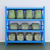 臻远 仓储货架超市展示架家用蓝色主架