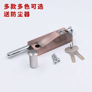 铝合金自动回弹插销门明装地插锁 弹簧插销锁 铝合金落地锁木门锁