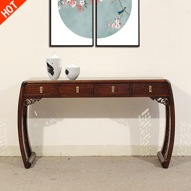 中式玄关台纯实木m条几明清古典仿古中堂新仿古禅意供桌老榆木条