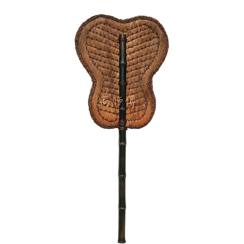 高师傅手工经典标准精编紫竹棕编芭蕉扇五明扇法器客厅装饰品摆件