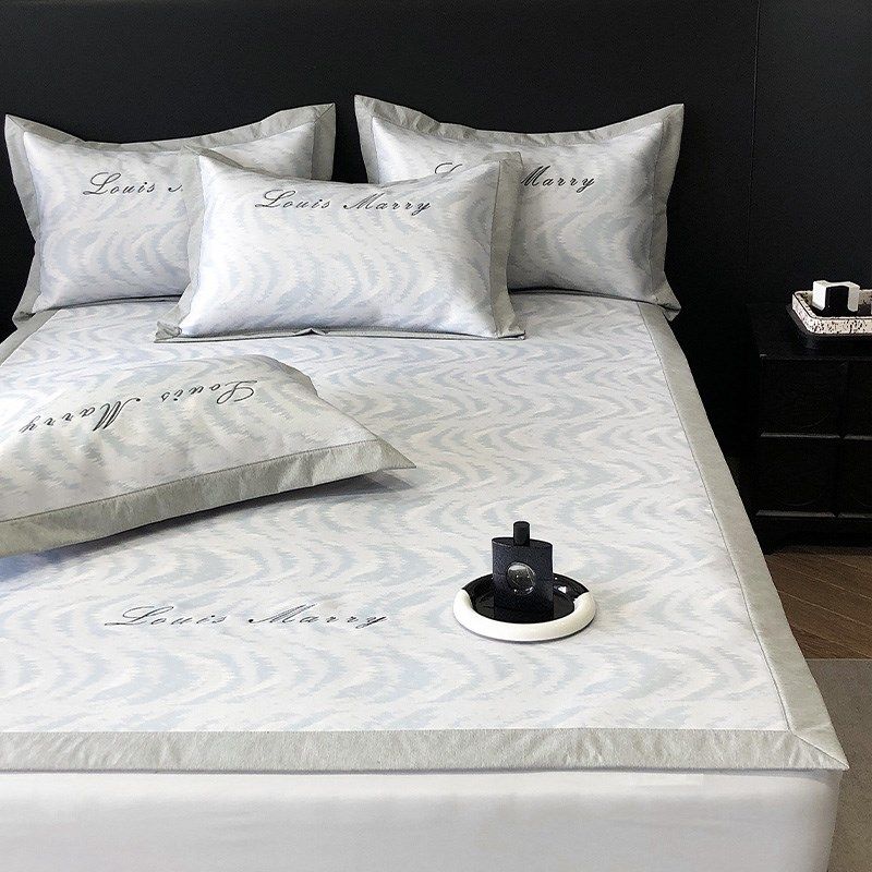 罗兰家纺A类高端冰丝刺绣养生席三件套可折叠空调凉席夏季软席子,床上用品,冰丝席,淘宝优惠券,粉丝福利购,淘宝优惠卷