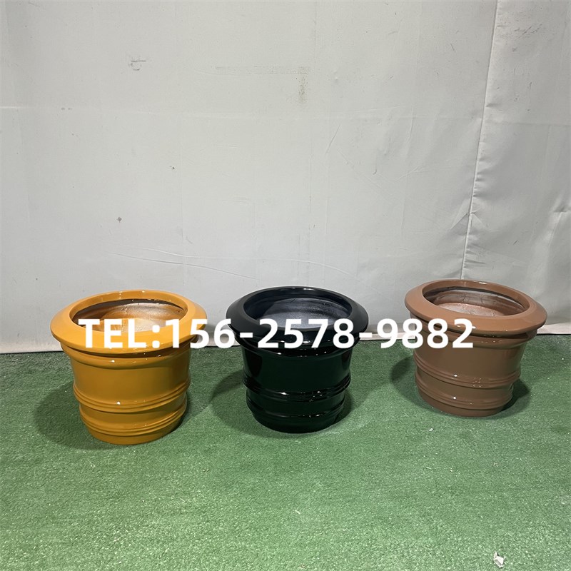 树脂雕塑盆种树果仿真陶瓷高级感花盆户外花箱玻璃钢长方形组合箱