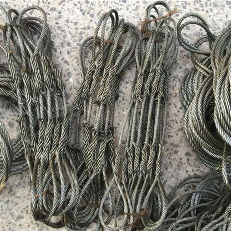 钢丝绳手工插编吊装油丝绳耐磨拖车巨力钢绳手编16mm起重吊车编头
