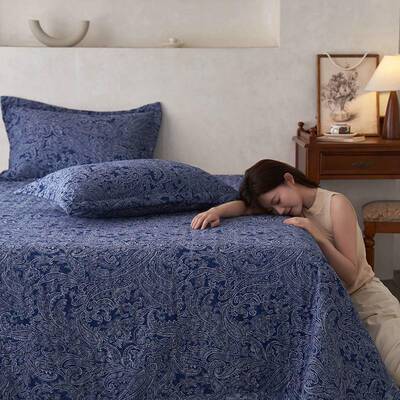 2025新品三A全类棉双层纱夹棉床-45208盖件套