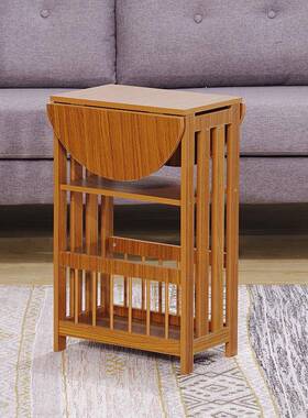 北欧可折叠茶几简代约可现家用实木创意移IIX动小迷你小边几极简