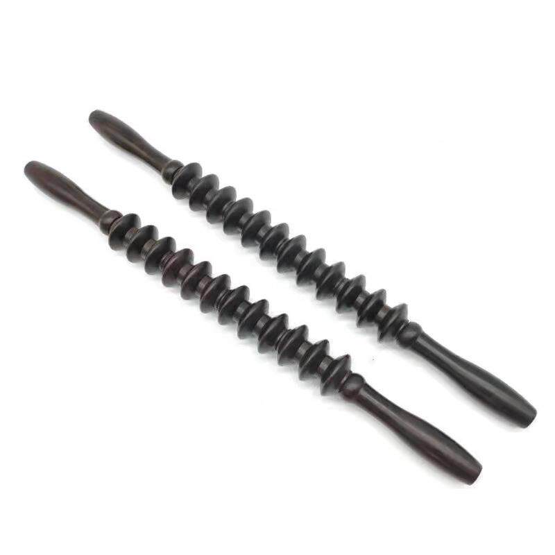 光檀滚轮按XAD棒摩木质按摩经络瑜紫棒长款伽颈部滚轮按摩