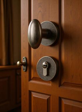 ABG中式仿古铜A5-48旧门B锁内房门室锁椭圆蛋形门把手做旧复古静