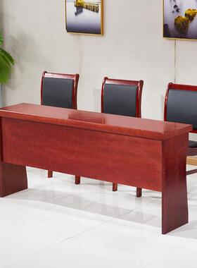 双人会议桌组条桌1.2米培训条形桌油漆桌实木皮长桌议会室YXHG-13