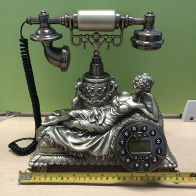 复古话机机欧式电高档睡雕美83070C女电话卧室电话机立体花电镀座