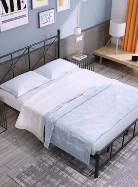 现艺代6.17乾通双铁艺床法式欧式铁床人床孩出租房单人女铁床架简