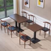 餐FHP桌原木色快桌餐馆面饭茶店早餐餐饮快餐桌椅奶甜品店餐厅餐