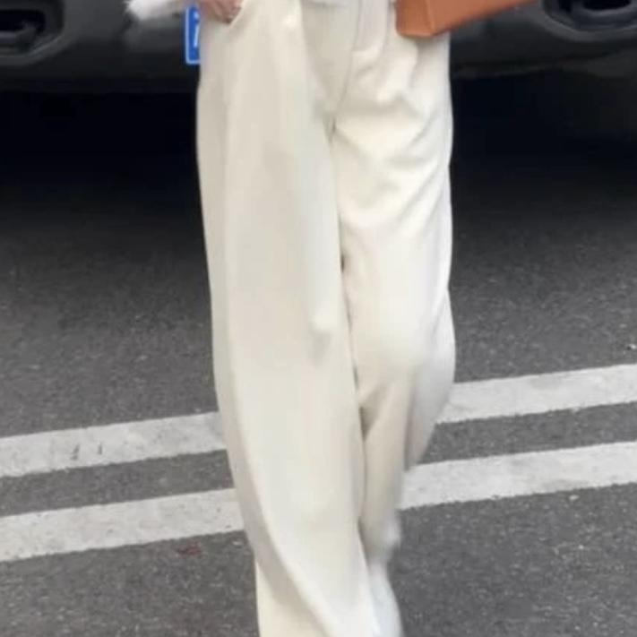 新中式百搭阔腿裤高腰显瘦直筒裤2024D0193-芙姿FZ-祎祎