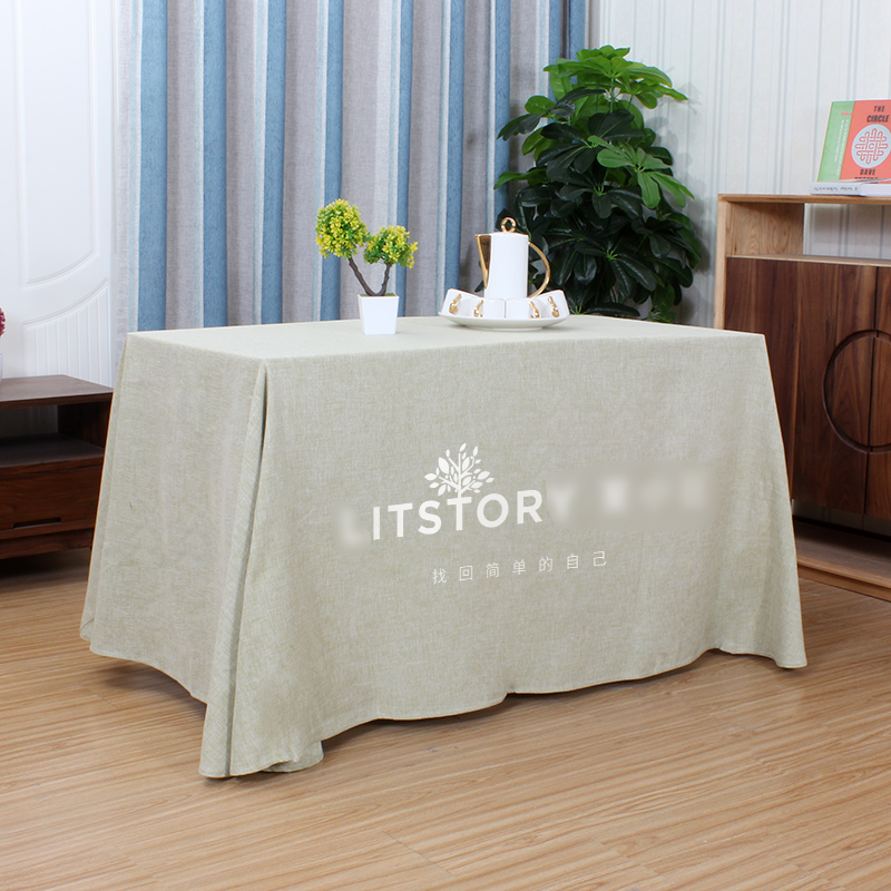 莫小在地推广告宣传桌o布会议桌布定制logo印字会议展会桌布定做