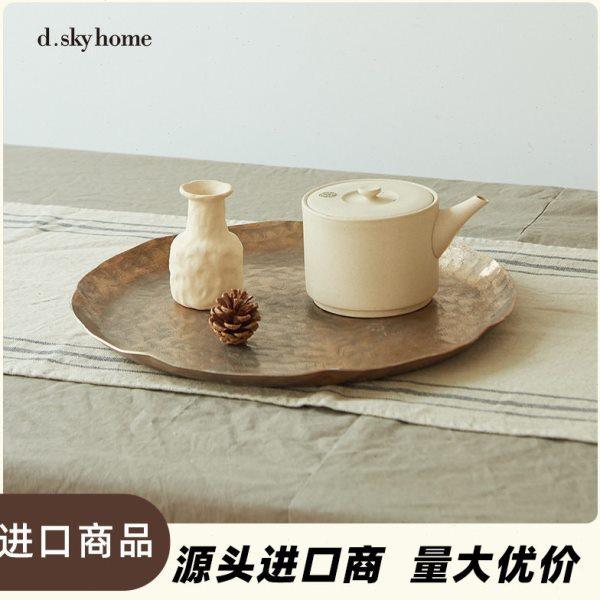 迪斯凯 新中式藤锤椭圆形托盘金色黑色铝制 家居装饰桌面金属摆件,饰品/流行首饰/时尚饰品新,摆件,淘宝优惠券,粉丝福利购,淘宝优惠卷