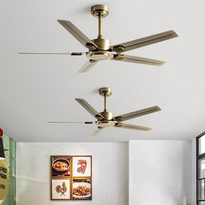 美式复工带风吊扇餐厅业客厅风扇古大风力商用无灯980吊顶家用电