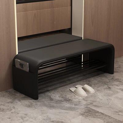 家用高级感换鞋凳门口家入鞋卧室7854可用坐穿凳鞋柜一体户长条床