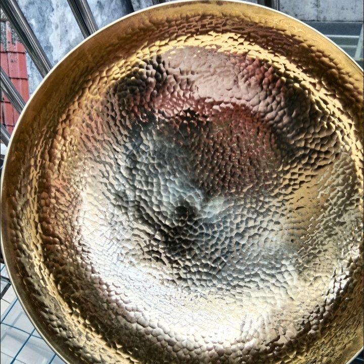 【】纯铜铜锅加厚炒锅手工鱼鳞锻打炒菜锅涂层燃气不粘锅家用