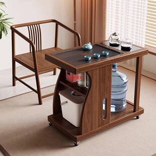 实木茶桌可移动茶台水茶柜沙发边几小全型家用功夫小XHV茶户几客