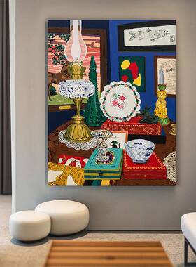 玄关走廊件法式复背古餐具摆餐客厅景墙装饰画厅小众文艺S-2257高