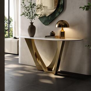 克施写空间玄关进入户靠墙AZZ极窄门装饰桌弗大平层现代轻奢意玄