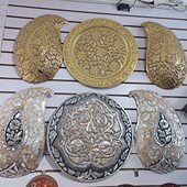 直径60厘米挂盘铜挂盘巴基斯坦铜雕手工壁饰挂饰