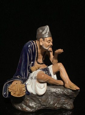 石湾公仔陶瓷济公摆件创意客厅玄关电视柜工艺品装饰人物特色礼品