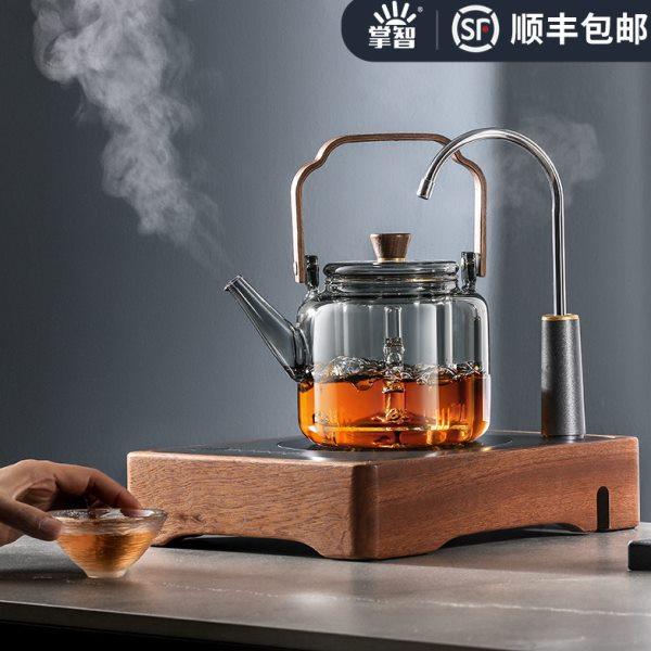电陶炉煮茶器煮茶炉家用全自动上水电磁炉一体玻璃烧水壶蒸煮茶壶,厨房电器,电磁炉/陶炉,淘宝优惠券,粉丝福利购,淘宝优惠卷