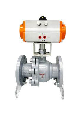 Q61F钢-16C气动球阀四动氟铸不锈钢体AT蒸汽气切断阀DN15PFH25440