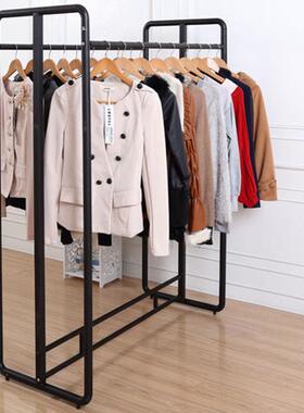简约示铁艺落地服装展架现代家用阳台货63495水管衣服子服装店陈