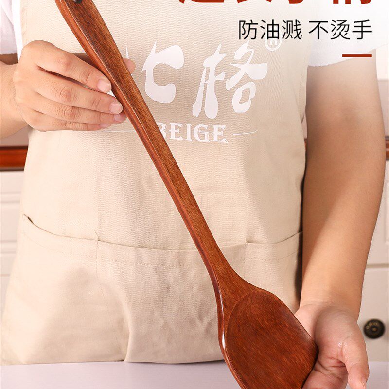 不粘锅木铲子专用木铲家用耐高温木铲炒菜勺子加长W柄厨具实木锅