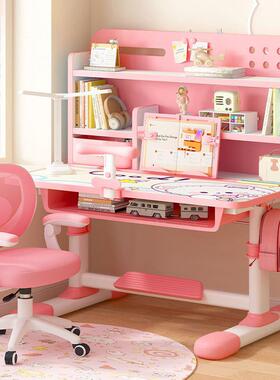 习桌儿童学书桌写字书人架47756组桌合一体桌体工学可升降旋转座