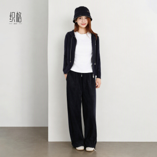 运动风连帽拉链短外套女黑色休闲百搭初秋穿搭带帽宽松外套E1011
