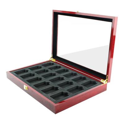 防灰木质高展示端盒8位钢琴烤漆打火机1礼收品EDK纳盒防潮