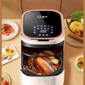 025新款 400多功能视大容无油电炸锅2不锈钢触屏 空量气炸锅家用MK