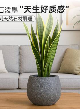 球形复古塑料CYQ325花盆虎台皮兰植盆厅客阳圆形加厚种花盆