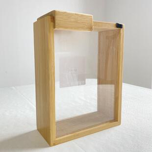 现货收纳家用多木功能木厨木质豆类储存盒实房谷物制分配器