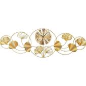 大气电沙发背景墙装 银杏叶钟视客厅家挂用时尚 GSF时钟墙欧式 饰钟