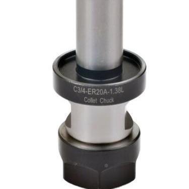 3pcsC3/4螺ER20A-1.38L延长杆+1pcs-R8筒夹34/孔径-C3/4-ER2M12后