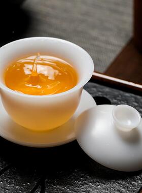 德化高端种玉瓷郭志保功夫茶具组套羊玉盖碗脂茶冰具商务92299礼