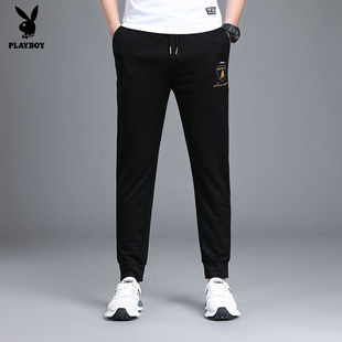 黑白灰色休闲裤男士潮流宽松束脚运动裤秋冬新款百搭长裤子男装