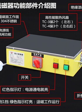 台式退磁器TC-3TCp-4强力金属模具平面退磁 消磁 脱磁器去磁机铜