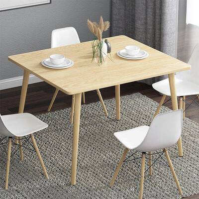 餐桌家用小户型出简约桌子形长方北欧实64040木腿饭桌厅租房客实