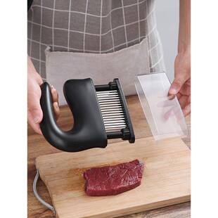 肉器48针敲肉断钢筋扎孔入味锤针家用猪牛排器松肉48针嫩肉器不锈