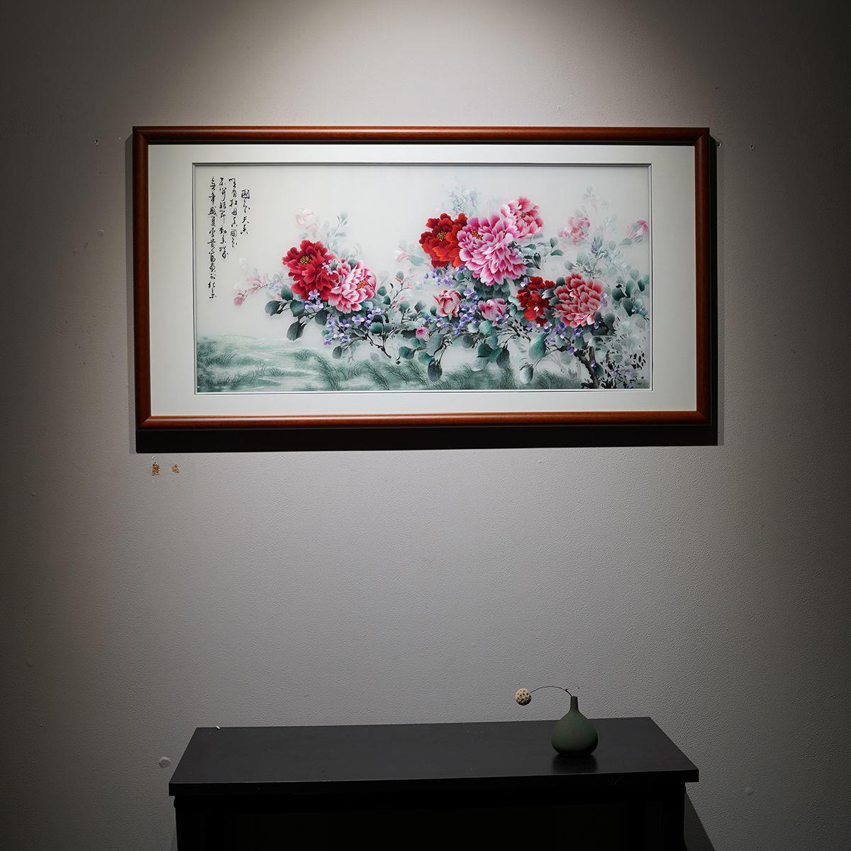 纯手工刺绣牡丹花国色天