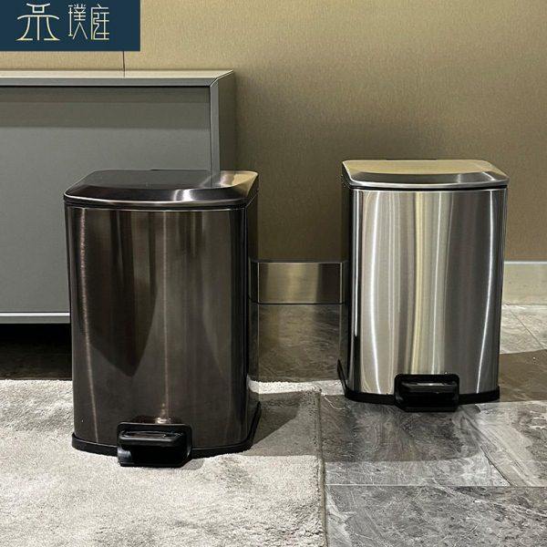 档脚踏式垃圾桶家用客厅大容量不锈钢轻奢卫生间卧室加厚方形,家庭/个人清洁工具,感应垃圾桶,淘宝优惠券,粉丝福利购,淘宝优惠卷
