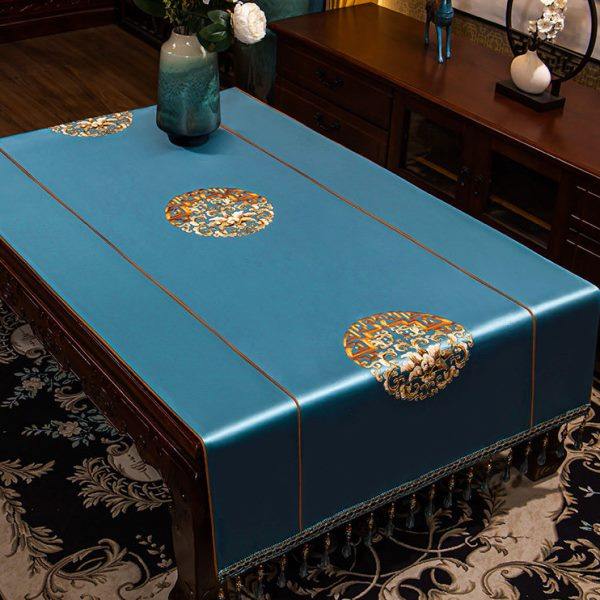 中式家用长方形桌布布艺餐桌垫现代电视柜盖布客厅茶几垫桌旗定制,居家布艺,茶几垫,淘宝优惠券,粉丝福利购,淘宝优惠卷