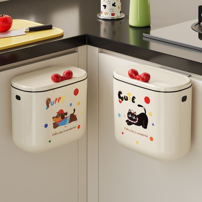 卫生间客厅厨房大容量壁挂垃圾桶台面收纳桶创意新款厨余挂式纸篓